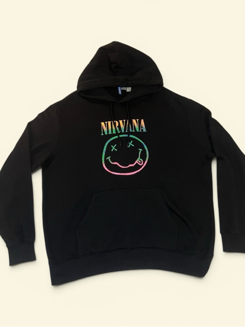 Classic Black Hoodie Nirvana Graphic Oversized Hoodie